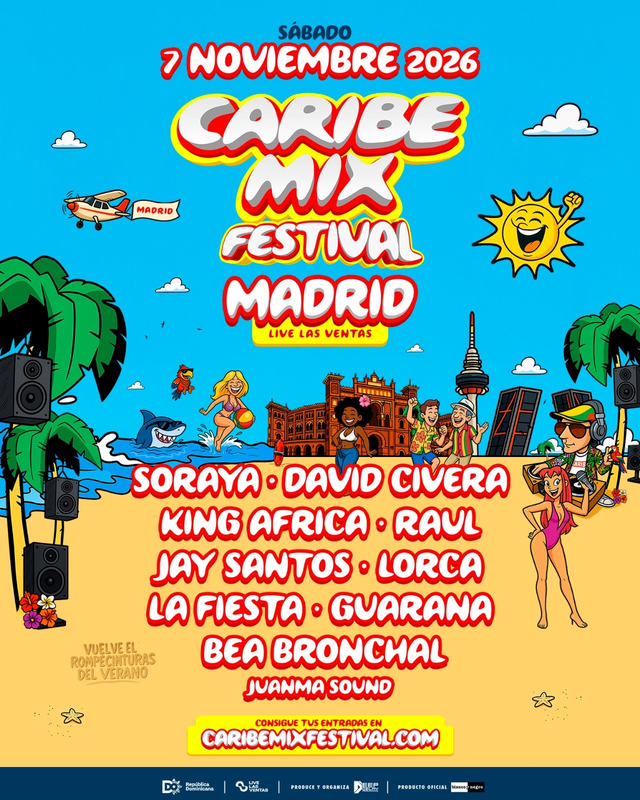 Cartel oficial Caribe Mix Madrid 2026