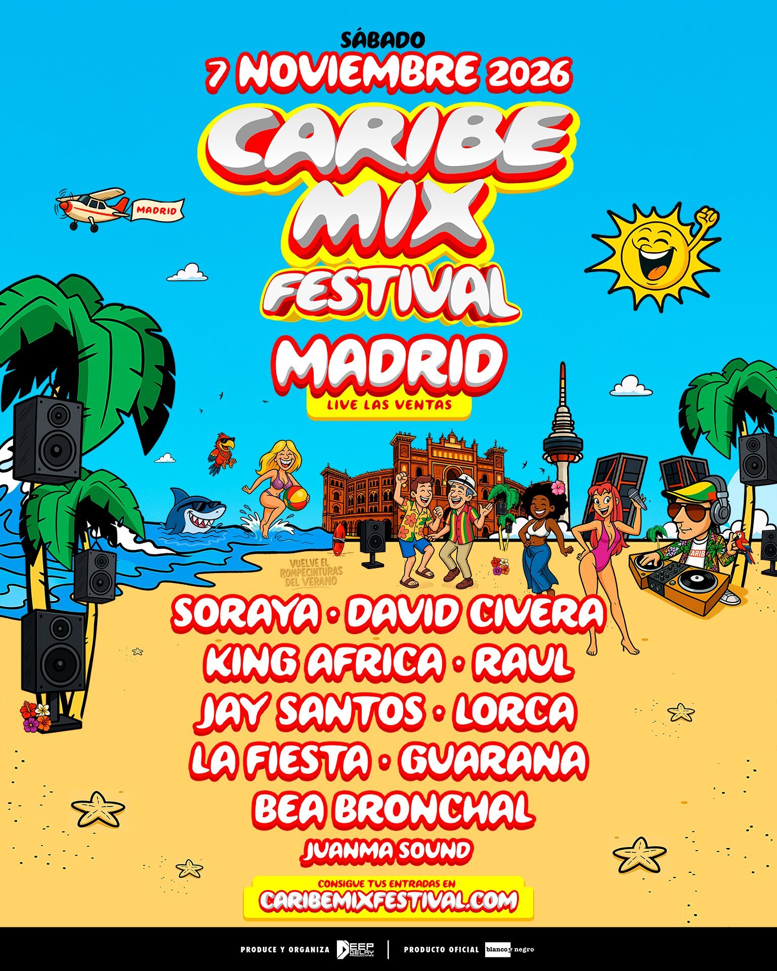 Cartel Caribe Mix Madrid 2026