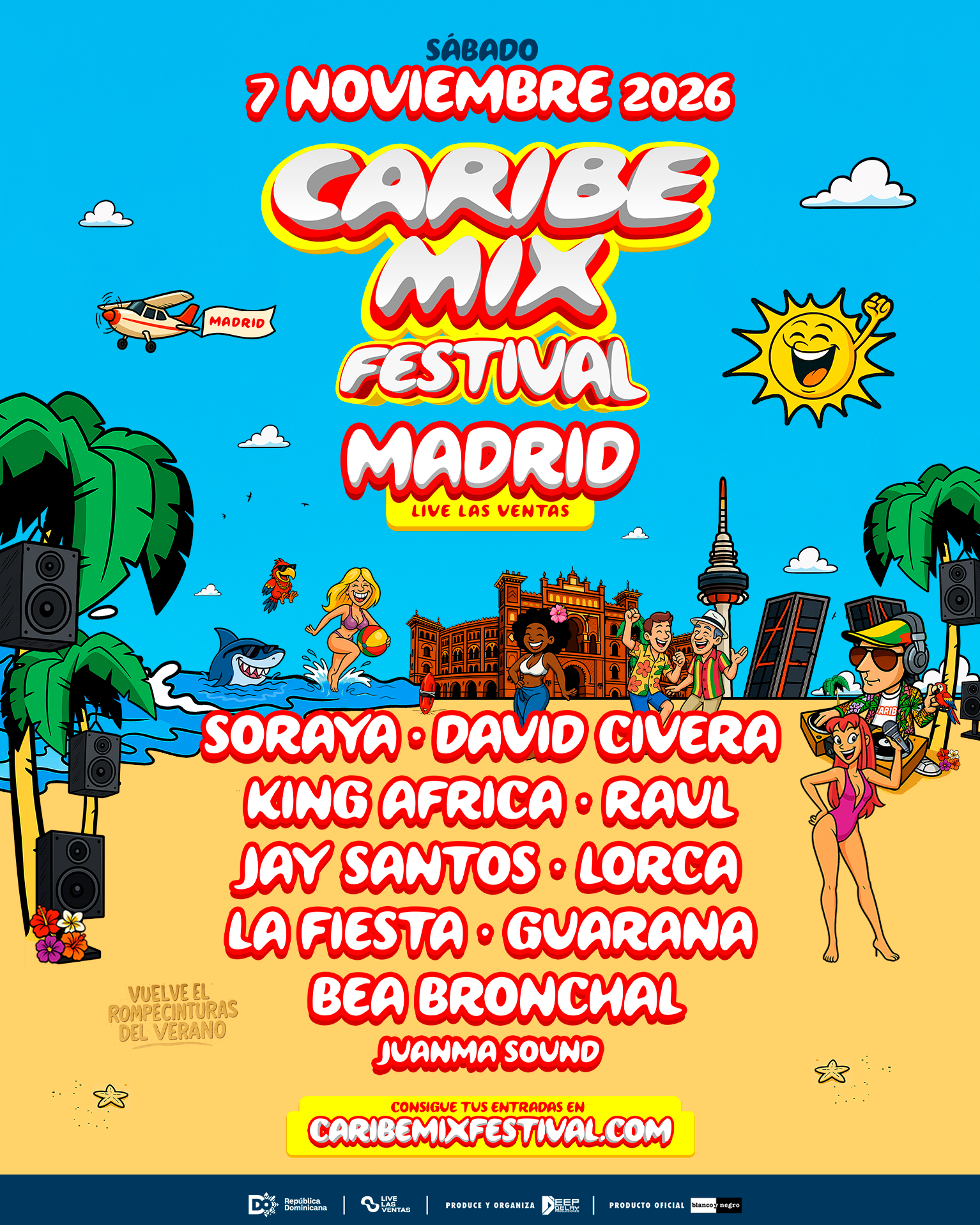 Cartel Caribe Mix Madrid 2026